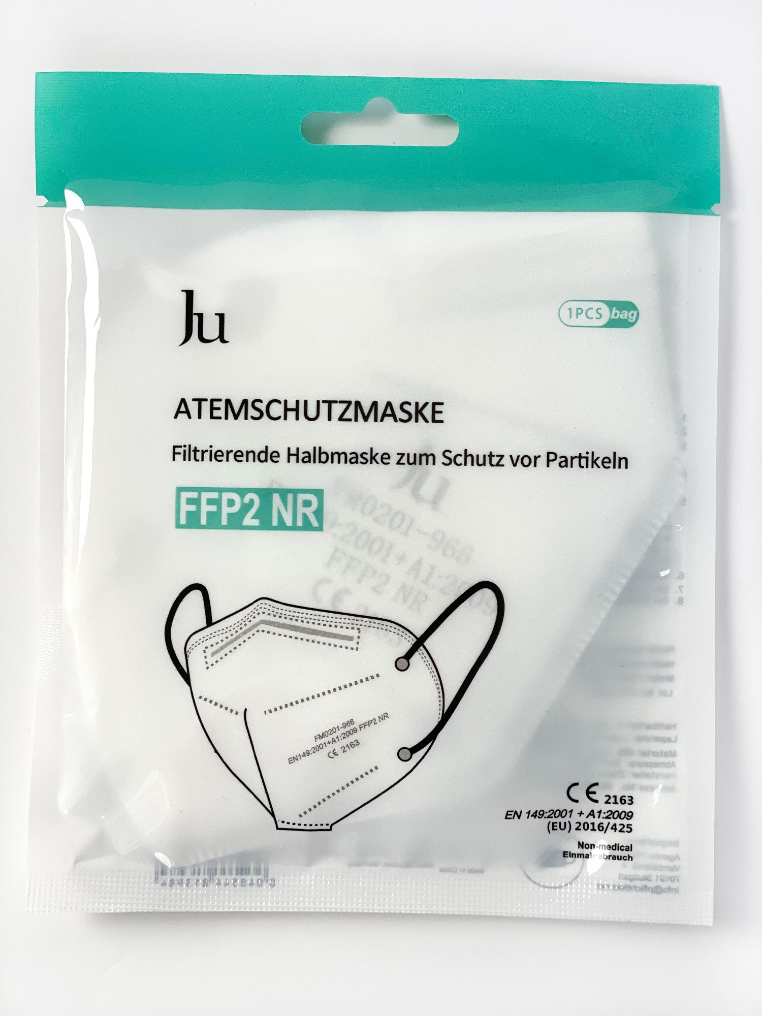 Atemschutzmaske FFP2 1 Stück in Plastik Tüte