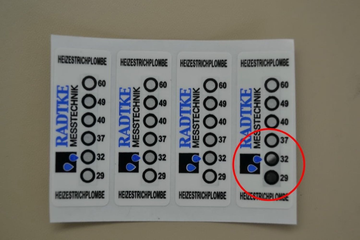 Sicherheitsplomben 29-60° Satz mit 4 Stück Sicherheitsplomben 29-60° Satz mit 4 Stück