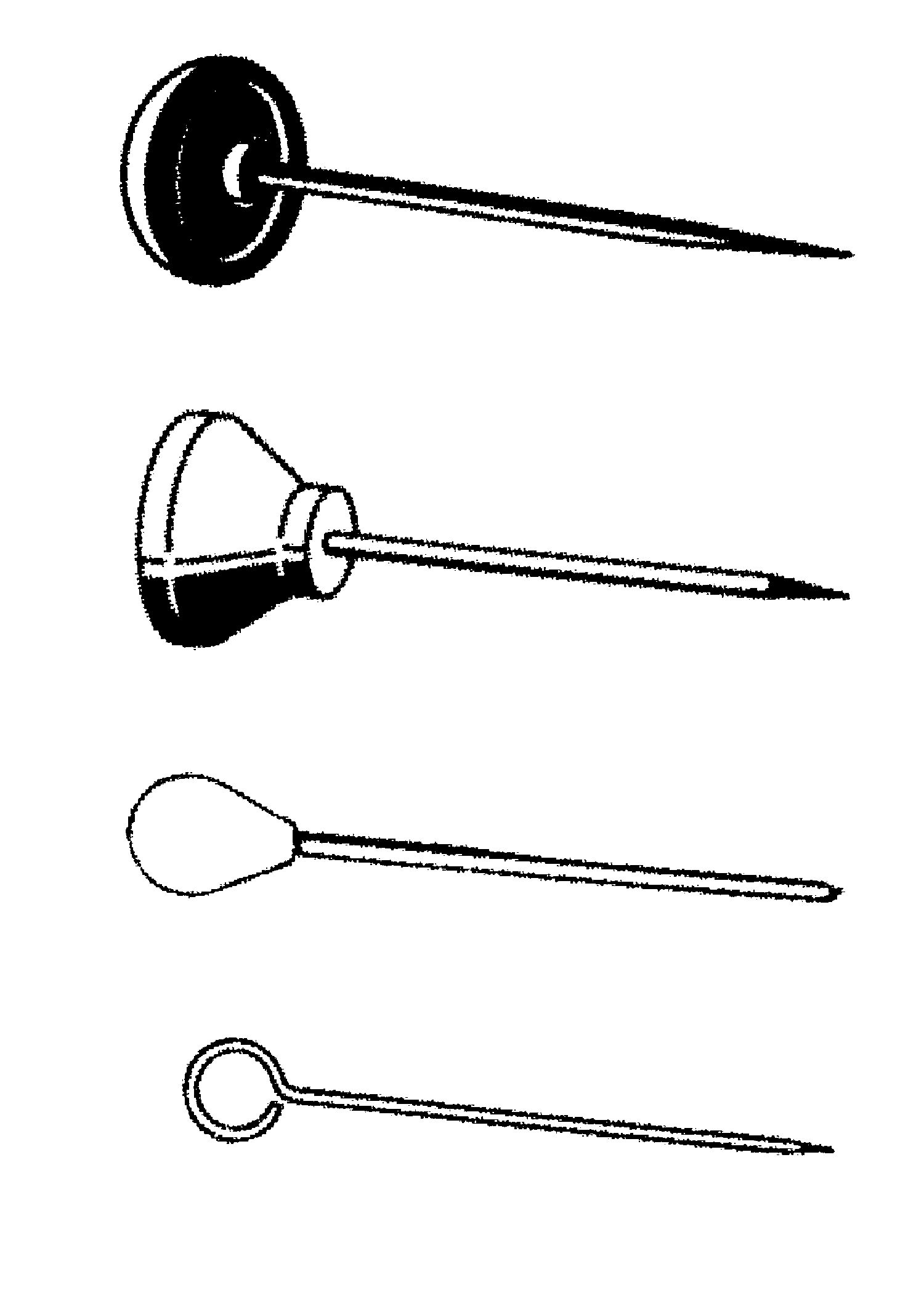 Teppichnadel 4 mm m.Kl. Kopf (Paket mit 100 Stk.)