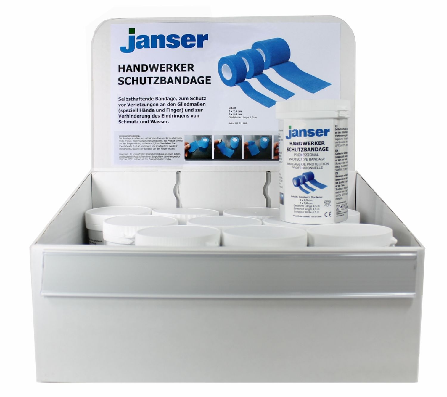 Janser Schutzverband 3er Display mit 10 Dosen