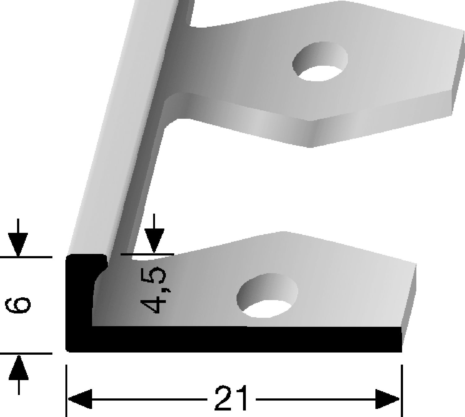 Biegeprofil Proangle Flex Alu L-250cm, H-4,5mm