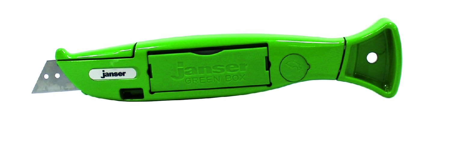 Green-Knife m. 20 Trapez- klingen in Green-Box
