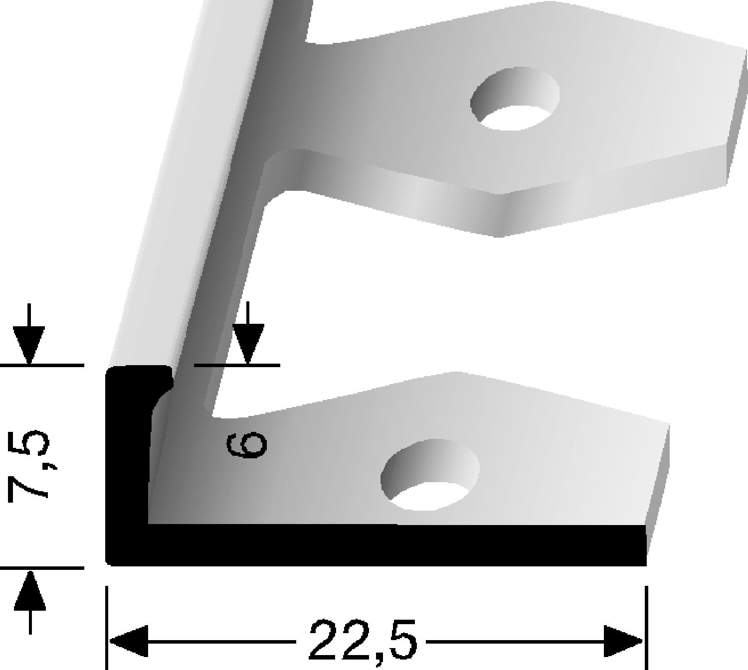 Biegeprofil Proangle Flex Alu L-250cm, H-6mm